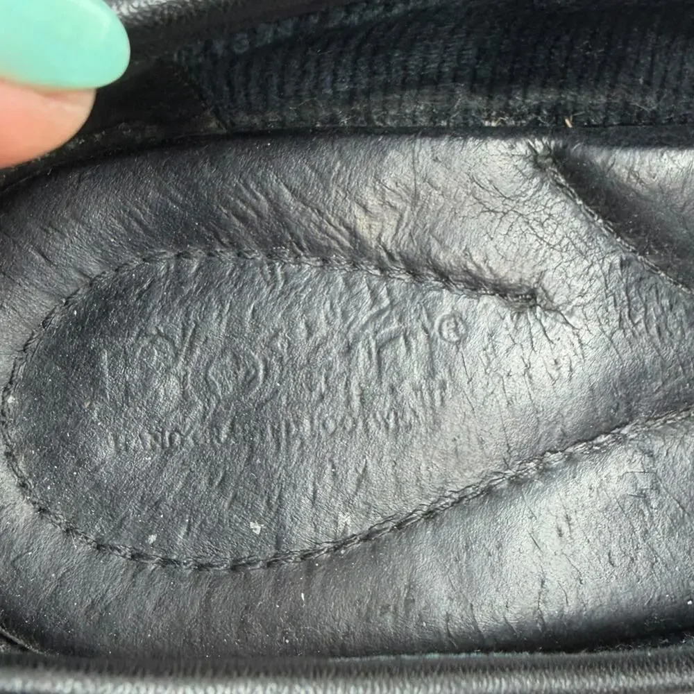 Born Black Leather Penny Loafers Slip On Driving Moccasins Comfort Shoes Sz 8M